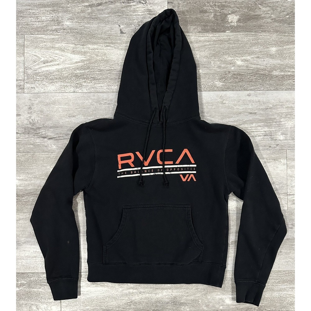 RVCA Mens Black Pullover Hoodie Size Small See Description